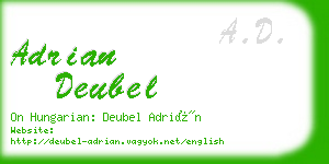 adrian deubel business card